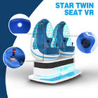 Ghế ngồi hai ghế Điện ảnh 9D Máy trò chơi thực tế ảo Màu xanh với màu trắng