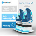Blue + White 9D VR Simulator 2 chỗ ngồi với kính 3D Deepoon E3