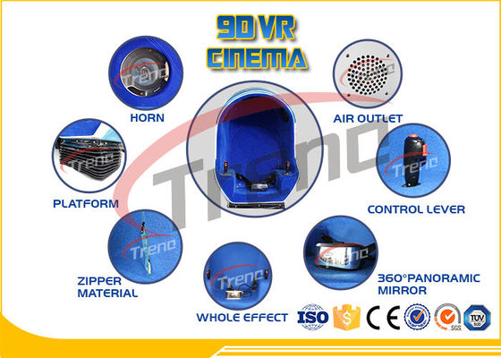 Black Mini Dynamic 9D Virtual Reality Simulator, 1080p HD Miễn phí Vision 9D Phim hoạt hình