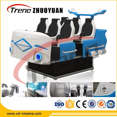 Giải trí Roller Coaster 9D Virtual Reality Simulator Sáu người ngồi tự động Hiển thị