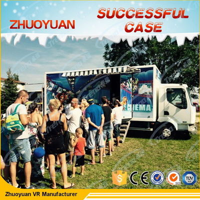 Movable Amazing 7D Cinema Simulator 6 chỗ Với Mô phỏng Ánh sáng / Mưa
