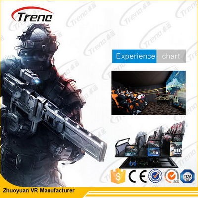 6 DOF Gun Shooting Stereo 7D Cinema Simulator Với 3D VR Hanger 2.25KW 220V