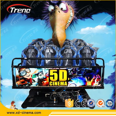 Hệ thống thủy lực Điện thoại di động 5D Cinema Với Bàn điều khiển Trò chơi Thực tế ảo