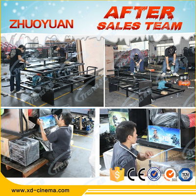 Hệ thống thủy lực Điện thoại di động 5D Cinema Với Bàn điều khiển Trò chơi Thực tế ảo
