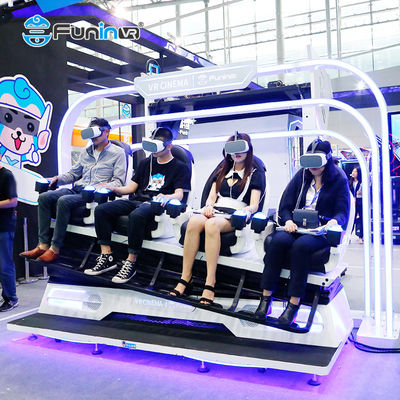 Máy thực tế ảo 3KW 6 chỗ Tàu lượn siêu tốc Vr Simulator Rạp chiếu phim 9d