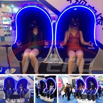 AC220 Space Capsule Egg Shaped 9D VR Simulator Three Seat With HQ VR Glasses