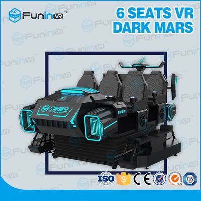 6 chỗ ngồi 3.8KW phiêu lưu thực tế ảo trò chơi máy / 9D năng động Vr Cinema