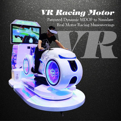 Giao diện nhiều người chơi màu trắng 220 V bắt mắt Car Driving Vr Simulator Motorcycle Racing với deepon E3