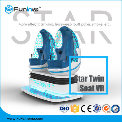 Chuyển động 360 độ 9D Mô phỏng thực tế ảo 220 Dấu chân nhỏ Hai ghế trứng