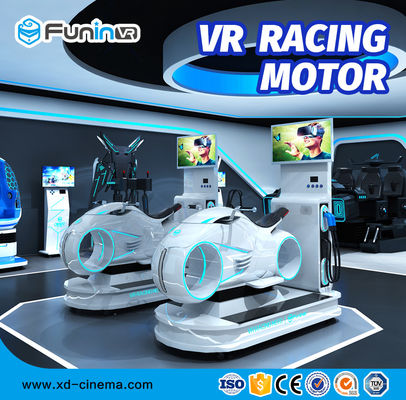 VR FRP Máy mô phỏng đua mô tô đơn giản Máy trắng cho 1 người chơi