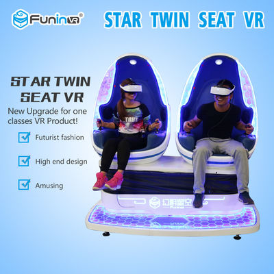 220,300 độ chuyển động Dấu chân nhỏ 9D VR Simulator Rạp chiếu phim Hai chỗ trứng