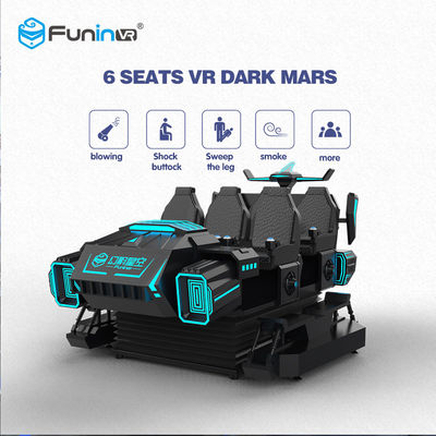 6 chỗ ngồi VR Dark Mars 9D VR Simulator với nền tảng điện Bảo hành 1 năm