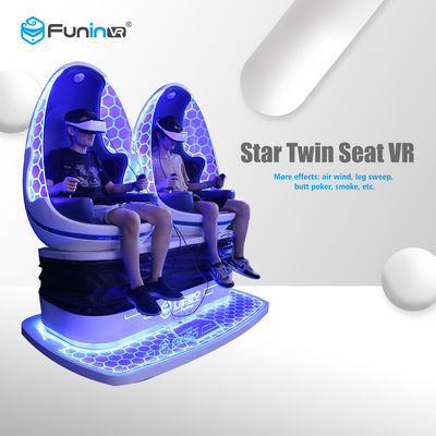 Blue + White 9D VR Simulator 2 chỗ ngồi với kính 3D Deepoon E3