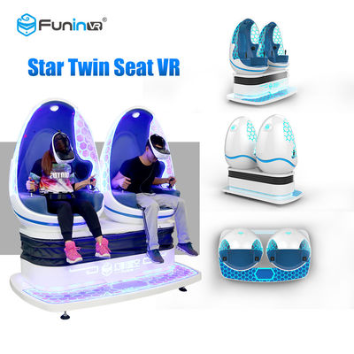 Blue + White 9D VR Simulator 2 chỗ ngồi với kính 3D Deepoon E3