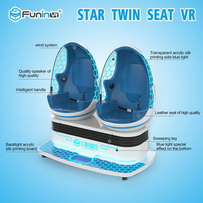 Blue + White 9D VR Simulator 2 chỗ ngồi với kính 3D Deepoon E3