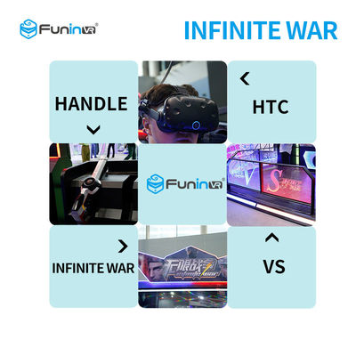 Trình mô phỏng chụp 2 người chơi VR 9D với tai nghe HTC Vive dành cho tuổi trung niên