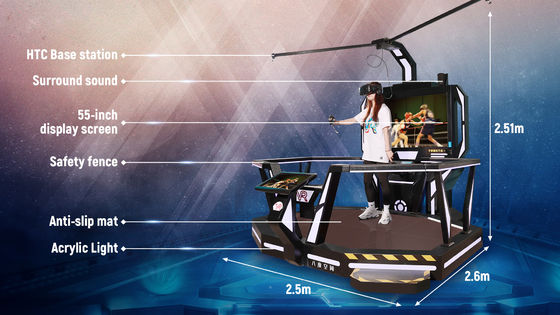 1 người thanh toán Trạm thực tế ảo 9D Máy trò chơi đánh bại thực tế ảo Tải trọng định mức 200kg Trung tâm mua sắm nhân dịp