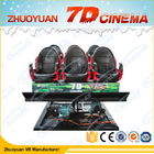 6 chỗ ngồi Nhà hát điện 7D với hệ thống hiệu ứng đặc biệt 220V 5.50KW