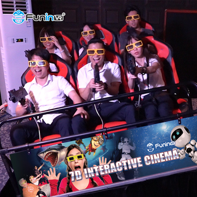 Hệ thống điện Arcade Thiết bị chiếu phim 5d Rạp chiếu phim mô phỏng 7d 8 chỗ