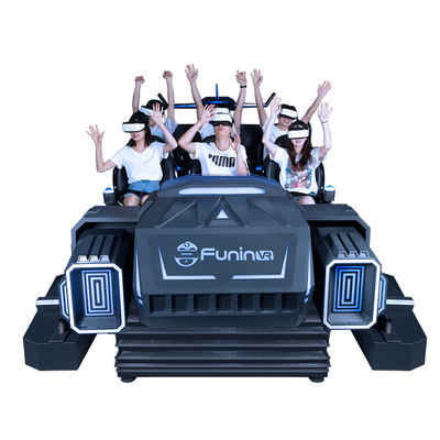 6 chỗ ngồi 9D VR Roller Coaster Simulator với nhiệt độ và hiệu ứng gió thực tế