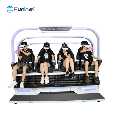 Trò chơi điện tử 9d vr 4 chỗ rạp chiếu phim thực tế ảo cung cấp tàu lượn siêu tốc đa 4 chỗ giả lập